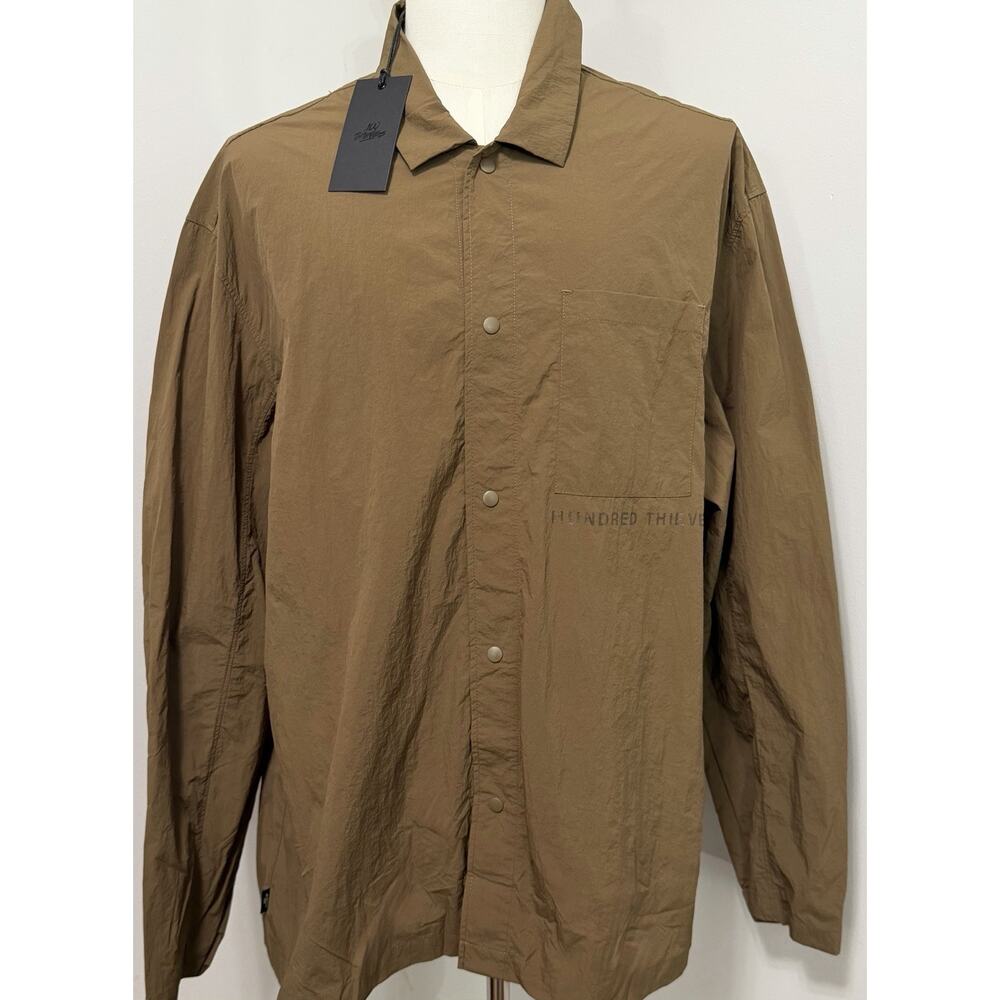 NEW NWT 100 Thieves Foundations SS'24 Nylon Shirt Brown Lightweight Size 2XL 2X